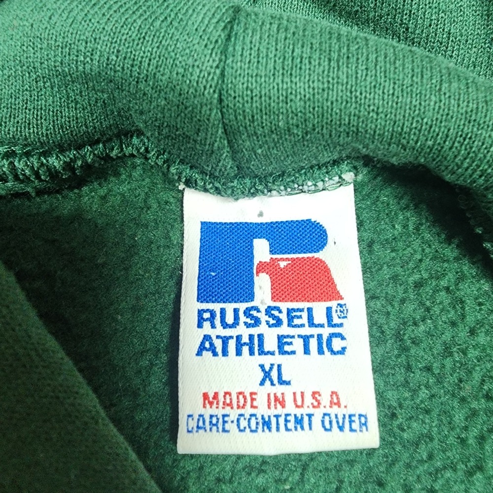 Vintage Green Bay Packers Hoodie Mens XL Green NFL Russell Athletic Made USA - Picture 4 of 12